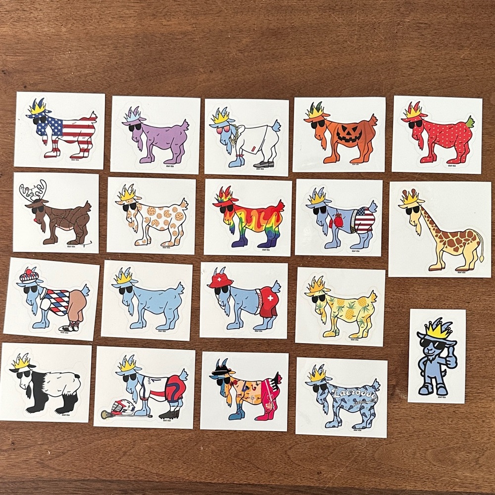 GOAT USA  19 stickers - includes the new standing goat logo sticker!